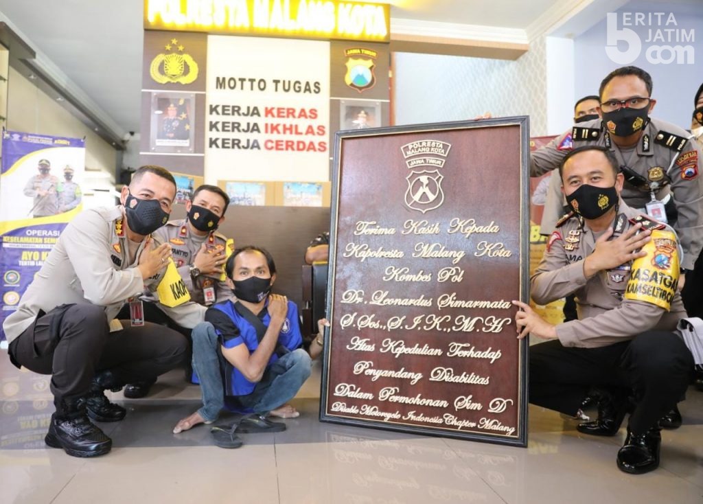 Polresta Malang Kota Dapatkan Apresiasi DMI Karena Peduli Difabel