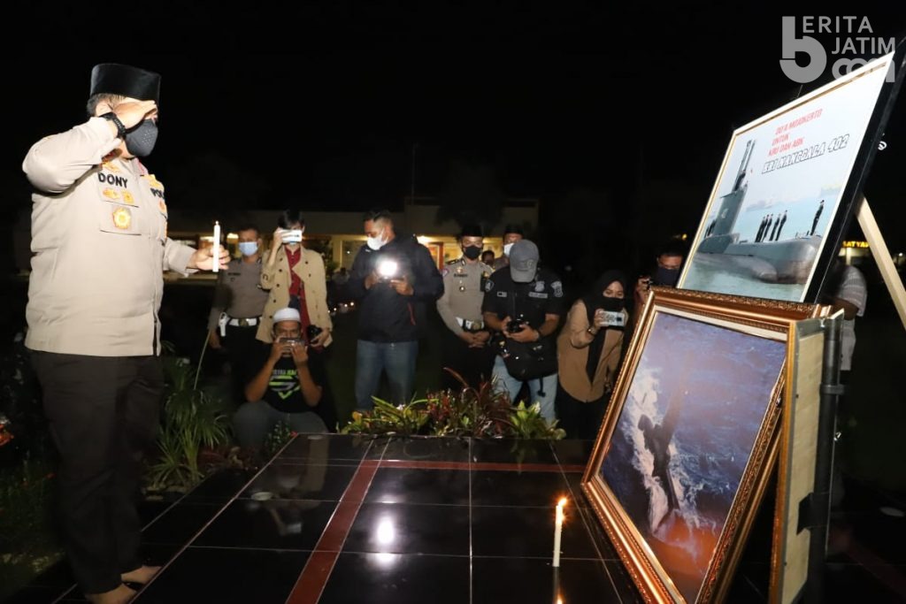 Polres Mojokerto Doa Bersama untuk 53 ABK Kapal Selam KRI Nanggala 402