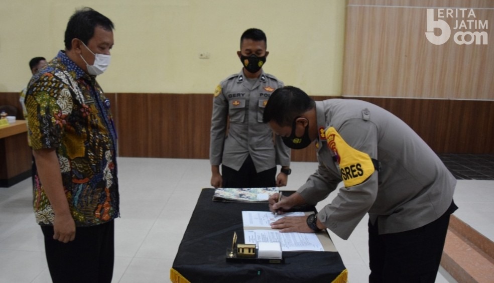 MoU Polres Pamekasan Soal Penerimaan Terpadu Anggota Polri 2021