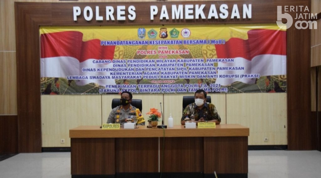 Kapolres Pamekasan: MoU Komitmen Wujudkan Proses Rekrutmen Bersih dan Transparan