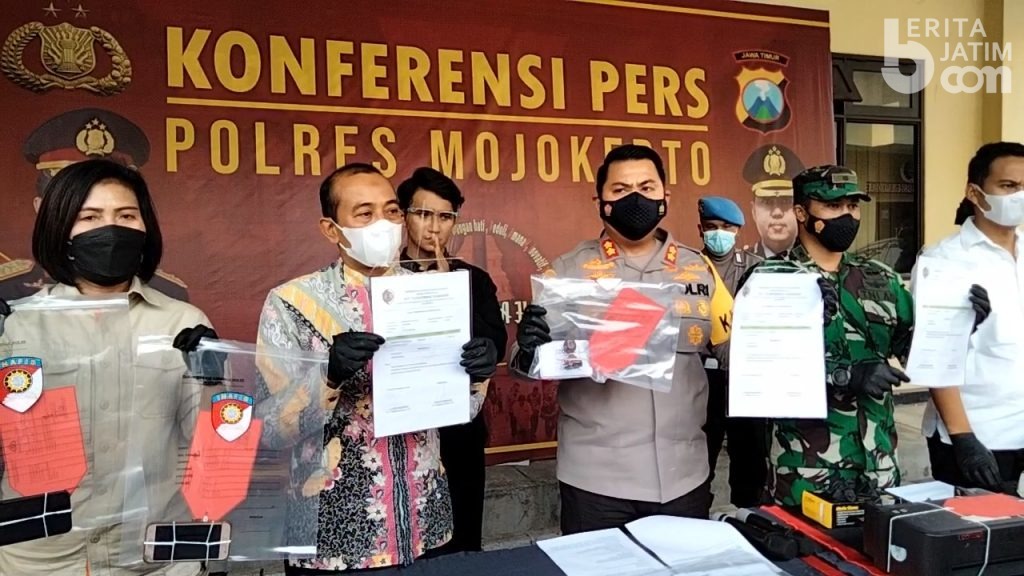 Polres Mojokerto Bongkar Kasus Pemalsuan Surat Keterangan Rapid Antigen
