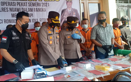 Operasi Pekat Semeru 2021, Polres Ngawi Ungkap 56 Kasus