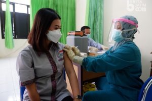 Sebelum Ikuti Peparprov Jatim, Atlet NPC Kota Kediri Jalani Vaksinasi Covid-19