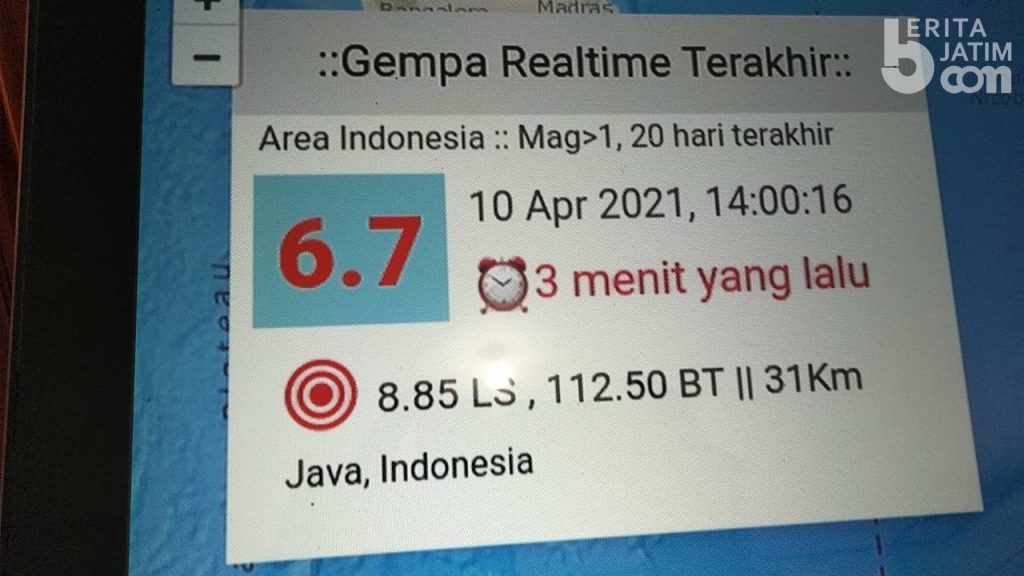 Gempa 6,7 SR Guncang Malang, Penghuni Hotel Pelangi Semburat