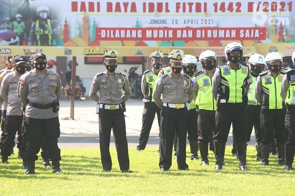 Pengamanan Larangan Mudik, Polres Jombang Terjunkan 319 Personel
