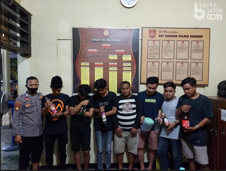 Polres Sumenep Gerebek Pesta Miras di Rumah Kos
