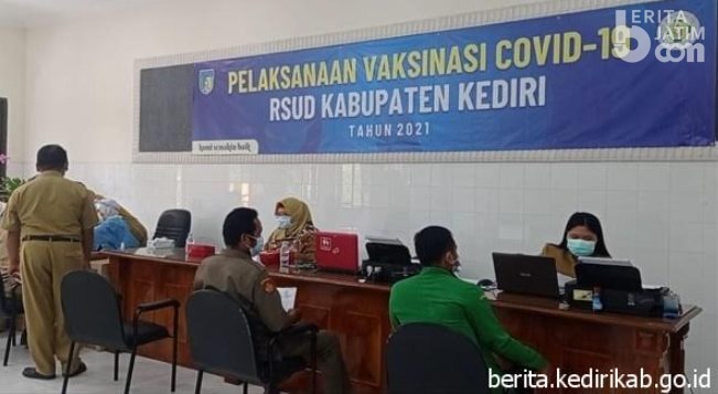 185 Anggota GP Ansor Jalani Vaksinasi di RSUD Kabupaten Kediri