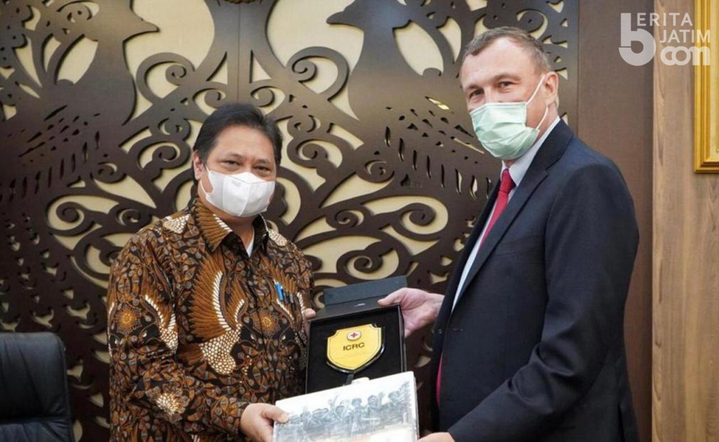 Menko Airlangga Jalin Rencana Kerjasama Dengan Komite Internasional Palang Merah Dalam Upaya Vaksinasi