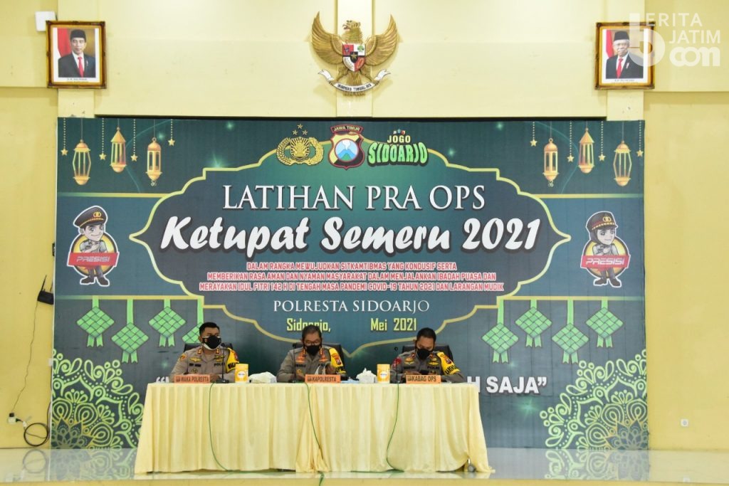 Kapolresta Sidoarjo Pimpin Latpraops Ketupat Semeru 2021