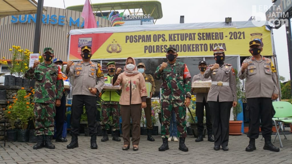 Patroli Skala Besar, Forkopimda Kota Mojokerto Tinjau Pospam