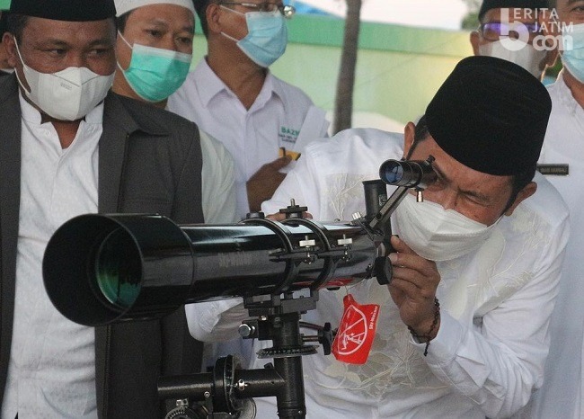 Posisi Hilal di Bawah Ufuk 3,5 Derajat, Hilal Tak Terlihat di Tanjung Kodok Lamongan
