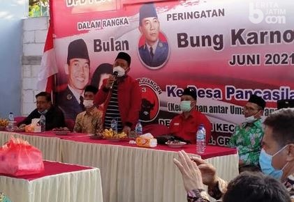 Laban Menganti Gresik Jadi Desa Pancasila di Peringatan Bulan Bung Karno