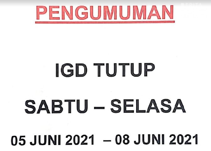 Kasus Covid-19 Meningkat, RSUD Syamrabu Tutup IGD