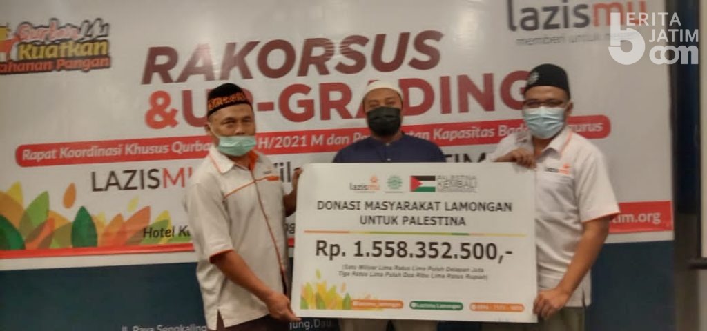 Himpun Rp1,7 Miliar, Lazismu Lamongan Penyumbang Dana ke Palestina Terbesar se-Jatim