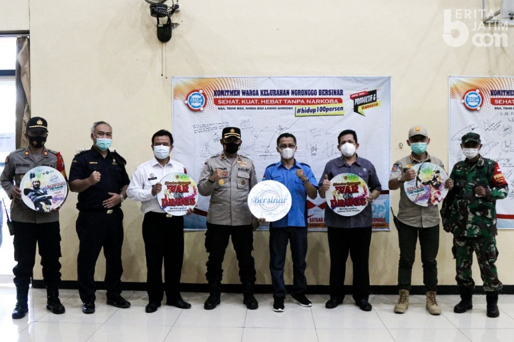 Kelurahan Ngronggo Kediri Dinobatkan Sebagai Kampung Tangguh Bersih Narkoba