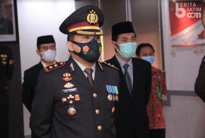 HUT Bhayangkara, Kapolres dan Forkopimda Kabupaten Madiun Ikuti Upacara Secara Virtual