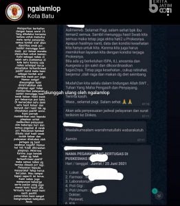 Viral Nakes Positif Layani Pasien di Puskesmas, Ini Jawaban Pemkot Batu