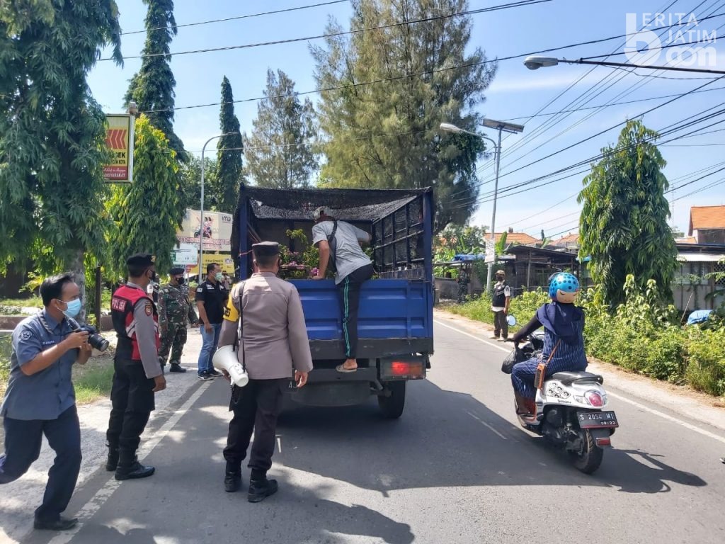 Operasi Yustisi Gabungan Lamongan Jaring 5 Pelanggar Prokes di Hari ke-5 PPKM Darurat