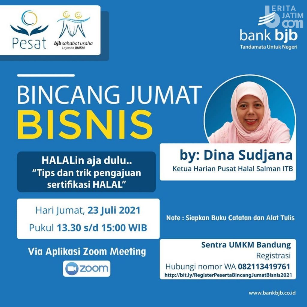 Bincang Jumat Bisnis bank bjb Beberkan Tips Pengajuan Sertifikasi Halal