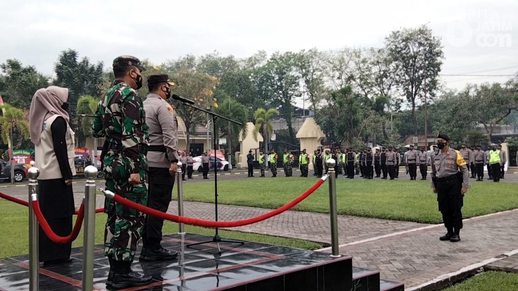 PPKM Darurat, Polres Mojokerto Terjunkan 700 Personel TNI/ Polri di 3 Titik Penyekatan