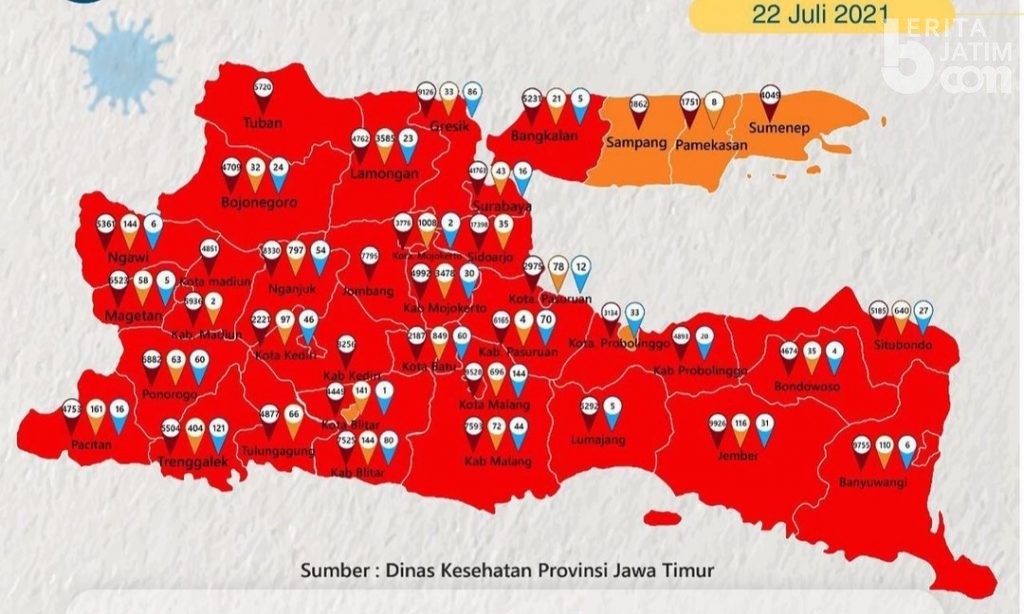 7 dari 13 Kecamatan di Pamekasan Masuk Zona Kuning Covid-19