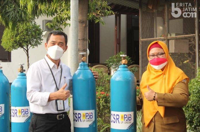 Bantuan Tabung Oksigen Pasien Covid-19 Terus Berdatangan ke Gresik