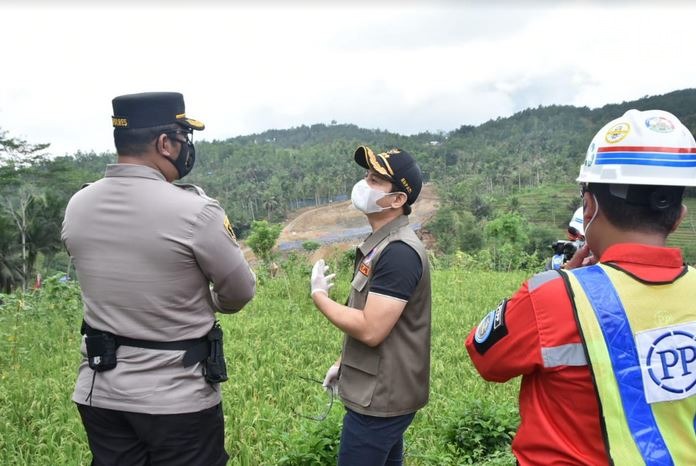MNA Pimpin Peledakan Tebing Proyek Bendungan Bagong Trenggalek
