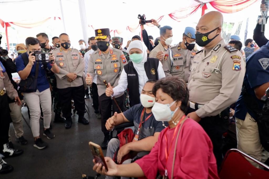 Polda Jatim Gelar Vaksinasi Bagi Penyandang Disabilitas
