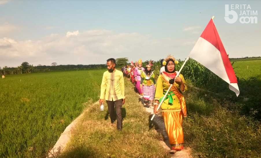 Cara Unik Warga Desa di Lamongan Rayakan HUT Kemerdekaan RI ke-76