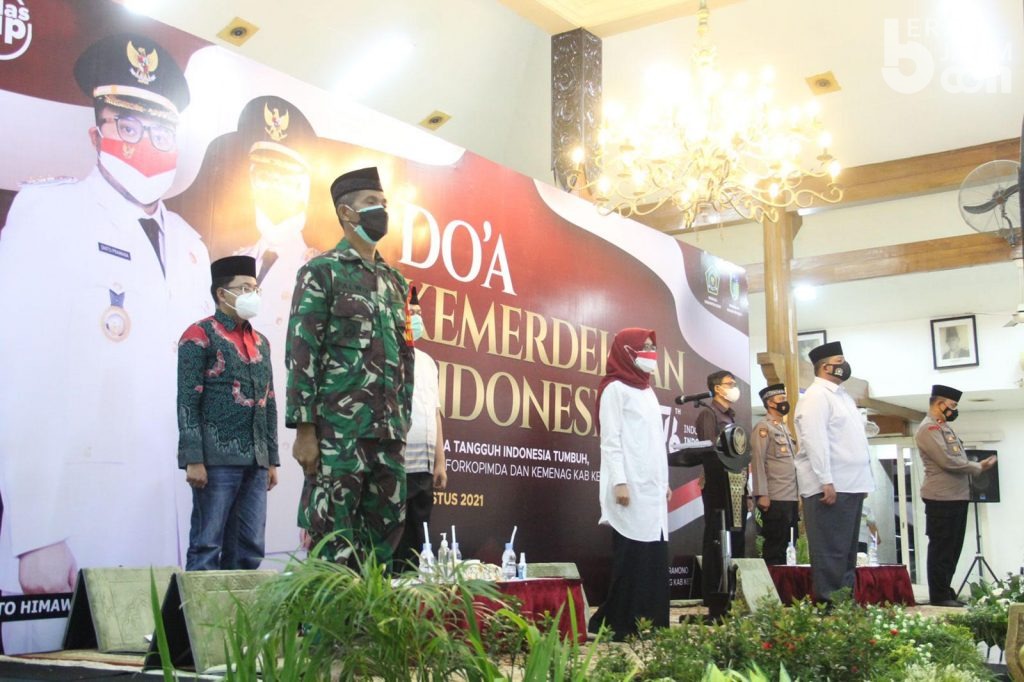 Ikuti Doa Lintas Agama Peringatan Kemerdekaan RI Ke-76, Wabup Kediri Bicara Toleransi