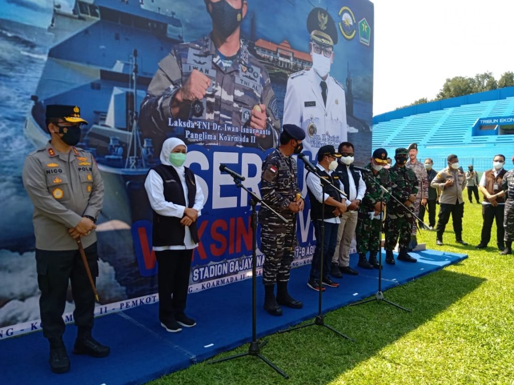 Lancar dan Tertib Vaksinasi Massal Koarmada II di Malang Tuai Pujian