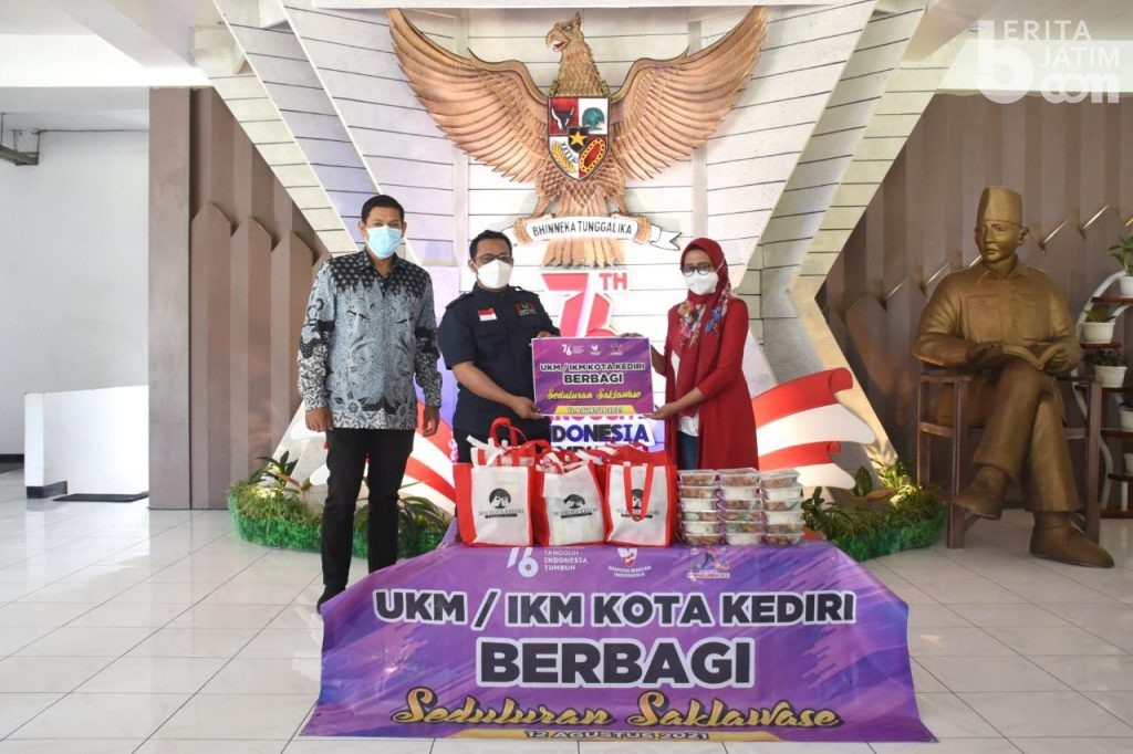Wali Kota Kediri Apresiasi UKM/IKM Kota Kediri Berbagi Untuk Warga Isoman