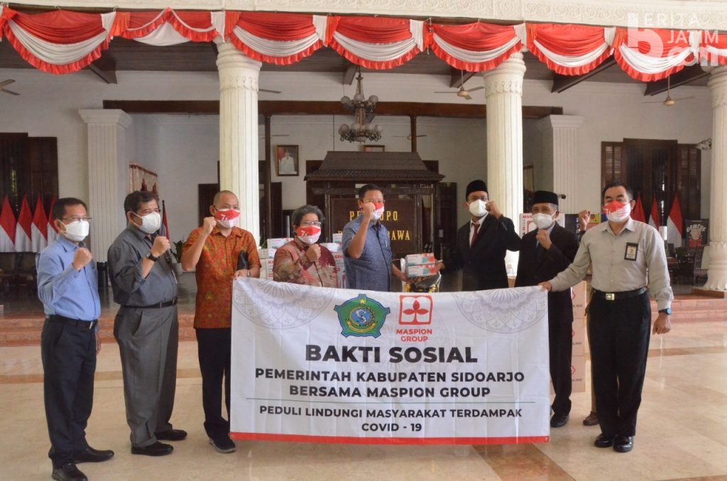 Maspion Group Bersama Pemkab Sidoarjo Peduli Masyarakat Terdampak Covid-19