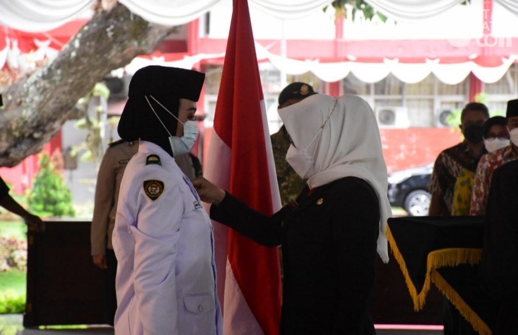 80 Orang Anggota Paskibraka Kabupaten Mojokerto Dikukuhkan