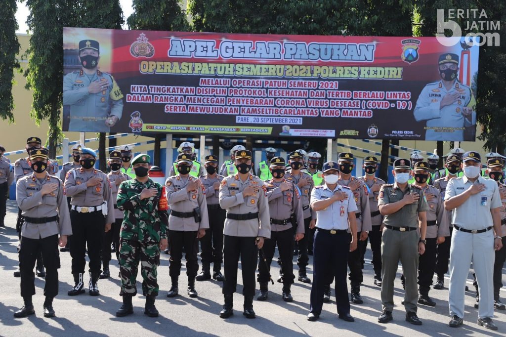 Ciptakan Tertib Lalin, Polres Kediri Gelar Operasi Patuh Semeru 2021