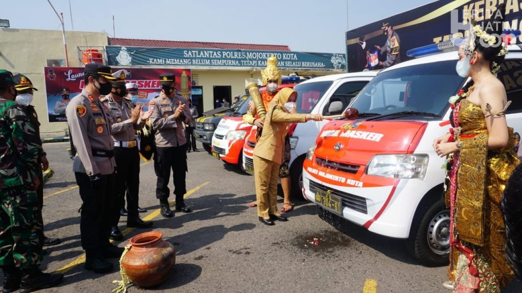 Polresta Mojokerto Launching Mobil Masker, Ini Tujuannya