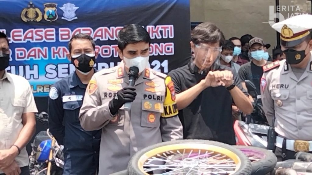 Polresta Mojokerto Amankan 101 Kendaraan dan 13 Anak di Bawah Umur Saat Operasi Balap Liar