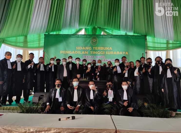 Pengadilan Tinggi Jatim Gelar Sumpah & Lantik 29 Advokat Peradin Jawa Timur