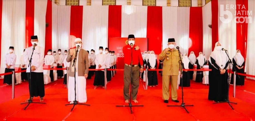 Vaksinasi di Ponpes Al Rifai’e 2 Malang, BIN Jatim Sediakan 6 Ribu Dosis