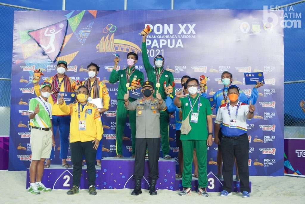 Tundukkan NTB, Voli Pantai Putra Jatim Boyong Medali Emas