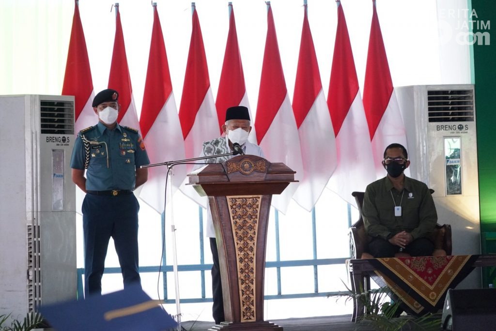 Tinjau Vaksinasi Covid-19, Wapres Ma’ruf Amin: Jaga Protokol Kesehatan