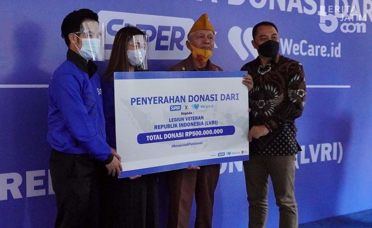 Aplikasi Super Bagikan Donasi Senilai Rp 500 Juta pada Veteran Perang