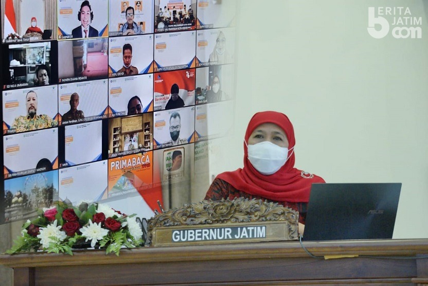 Genjot Literasi Masyarakat, Khofifah: Perpustakaan Kembangkan Inovasi Digital