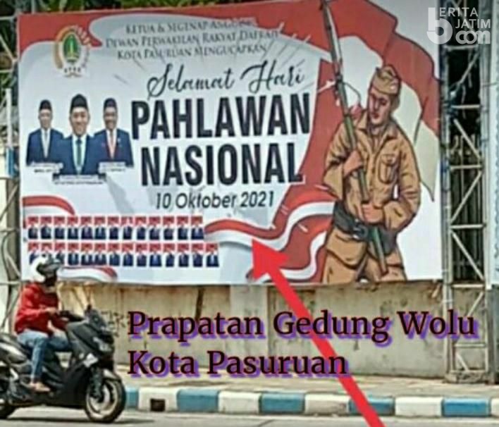 Baliho Hari Pahlawan Salah, Begini Tanggapan Ketua DPRD Kota Pasuruan