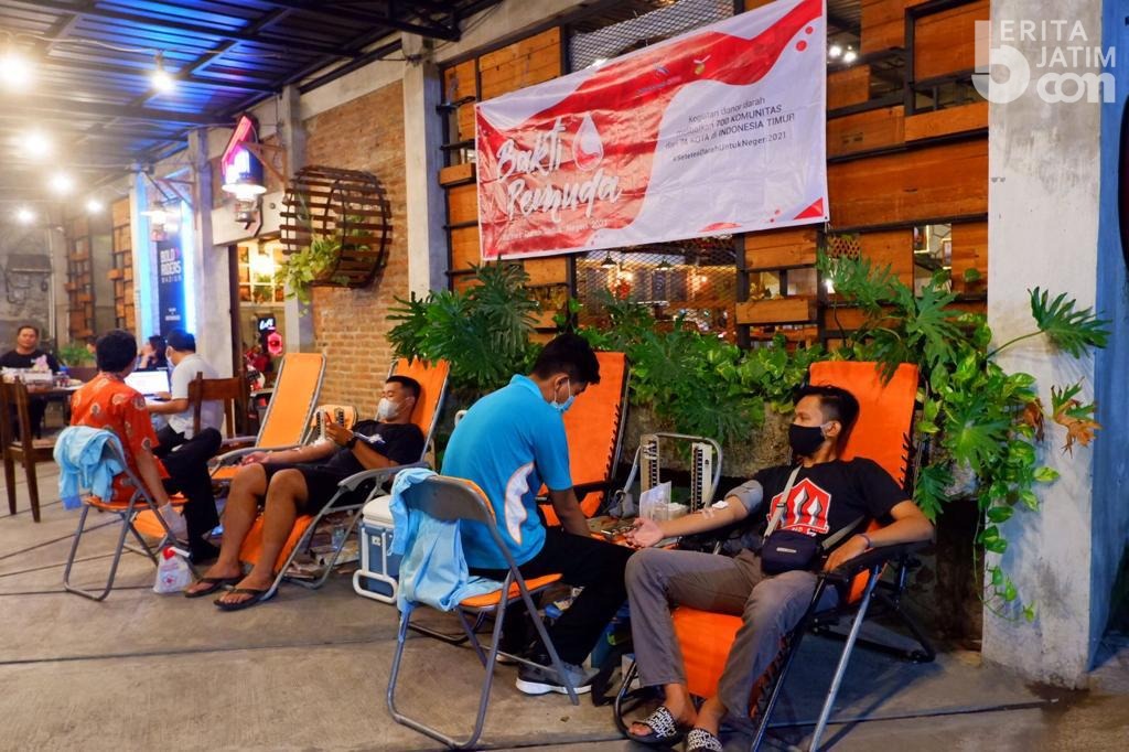 Lewat Donor Darah, Silaturahmi Antar Komunitas di Madiun Makin Erat