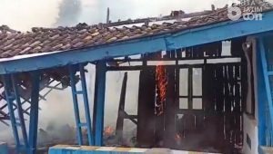 Rumah Ludes Terbakar saat Mattui Bajak Sawah