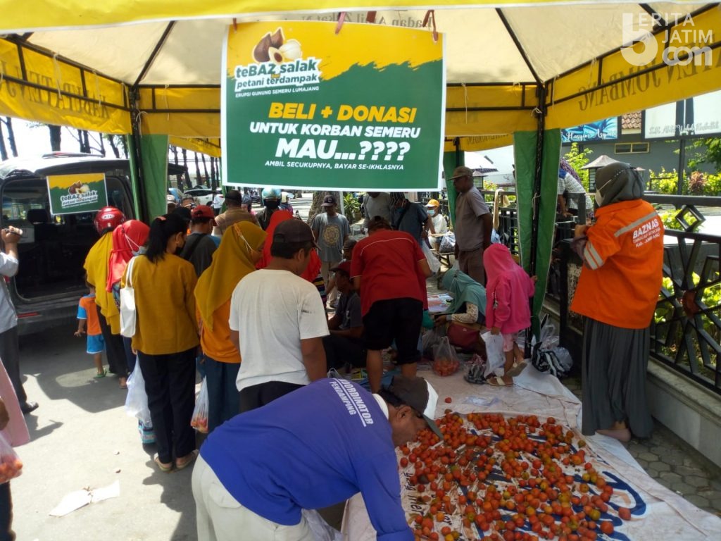 Donasi untuk Warga Terdampak Semeru, Bonus Salak dan Tomat Supiturang