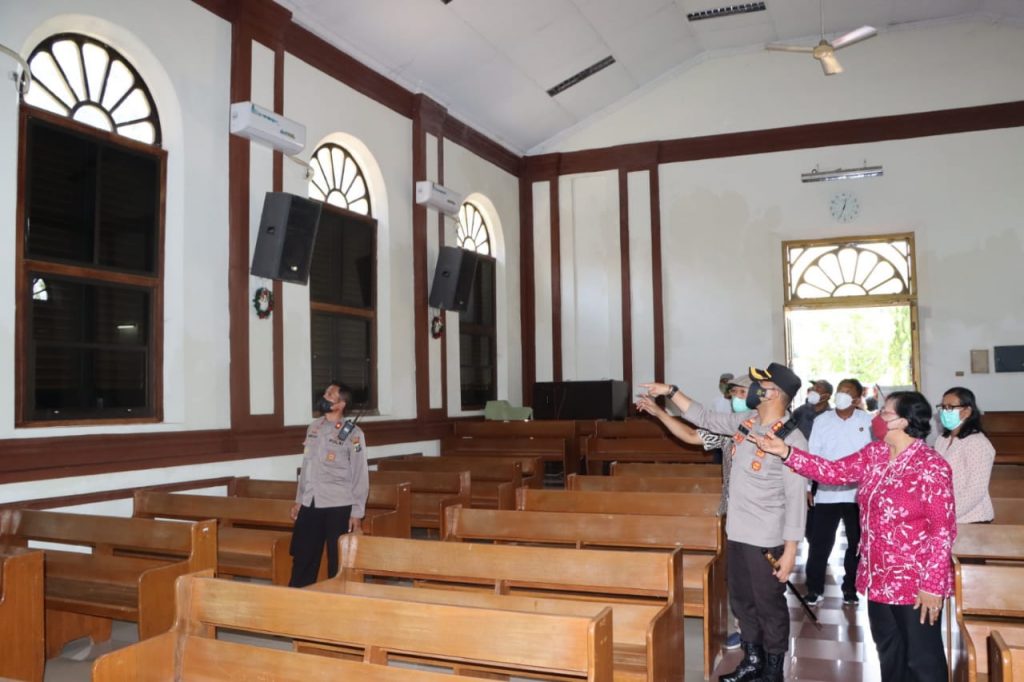 Kunjungi 12 Gereja, Kapolresta Pasuruan Kota Jamin Keamanan Ibadah Natal 2021