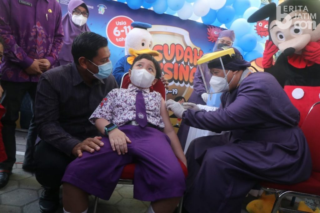 Vaksinasi Anak Usia 6-11 Tahun, Dinkes Kota Kediri Terbantu Kerja Sama Lintas Sektoral