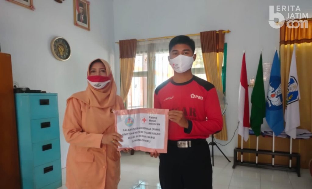 PMR Wira SMAN 2 Pamekasan Salurkan Donasi Bagi Korban Erupsi Semeru